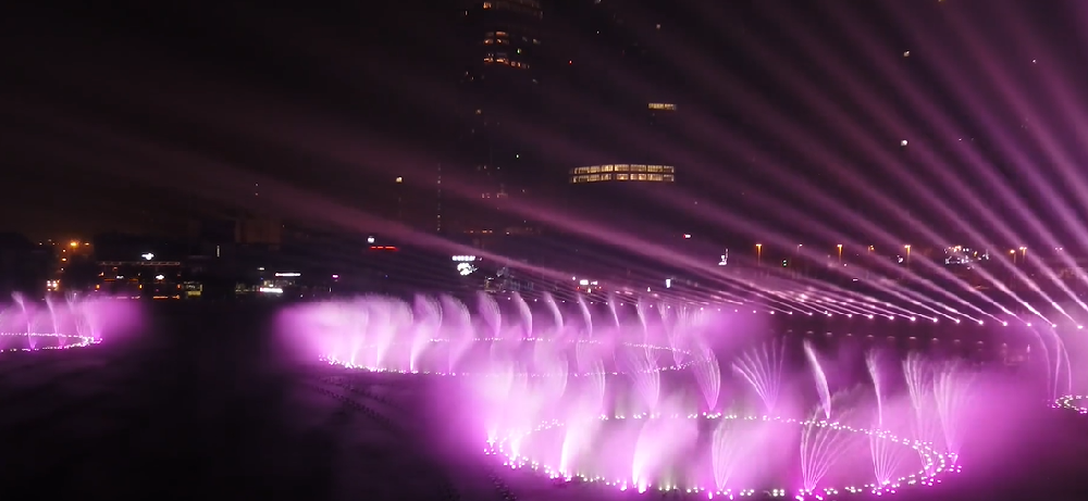 北京海上世界湖面音乐喷泉